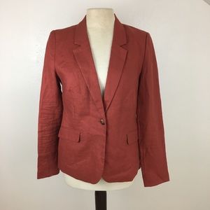 Forever 21 linen boyfriend blazer rust color large
